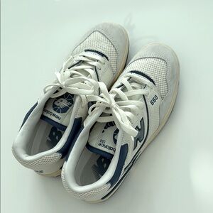 New Balance 550 White and Blue Sneakers